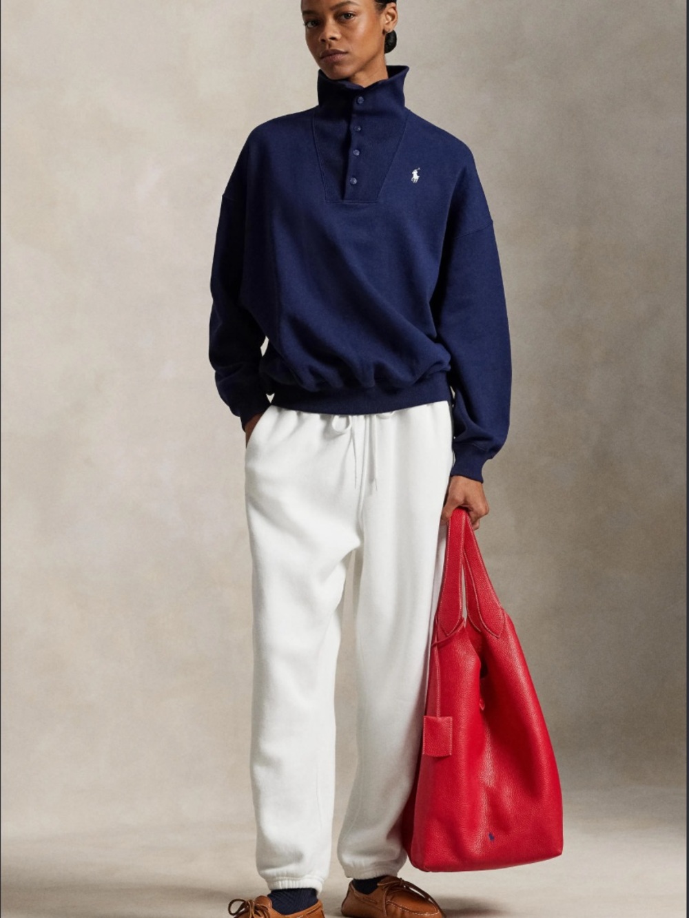 New! Polo Ralph Lauren Team USA Embroidered Graphic Snap Placket Sweatshirt M